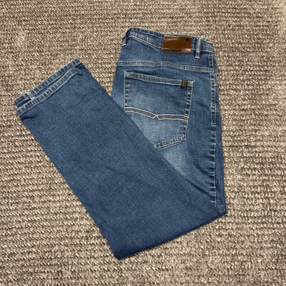 Buffalo David Bitton Mens Jeans Jackson X Straight Stretch 38x30 Blue Denim